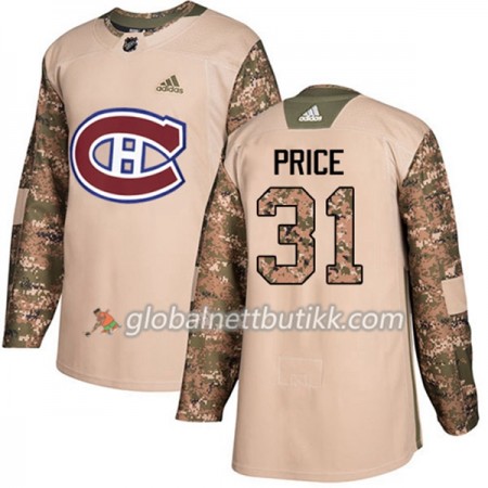 Montreal Canadiens Hockeydrakt Carey Price 31 2017-2018 Camo Veterans Day Practice Adidas Authentic - Herre